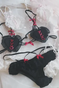 Corset Heart Lingerie Set