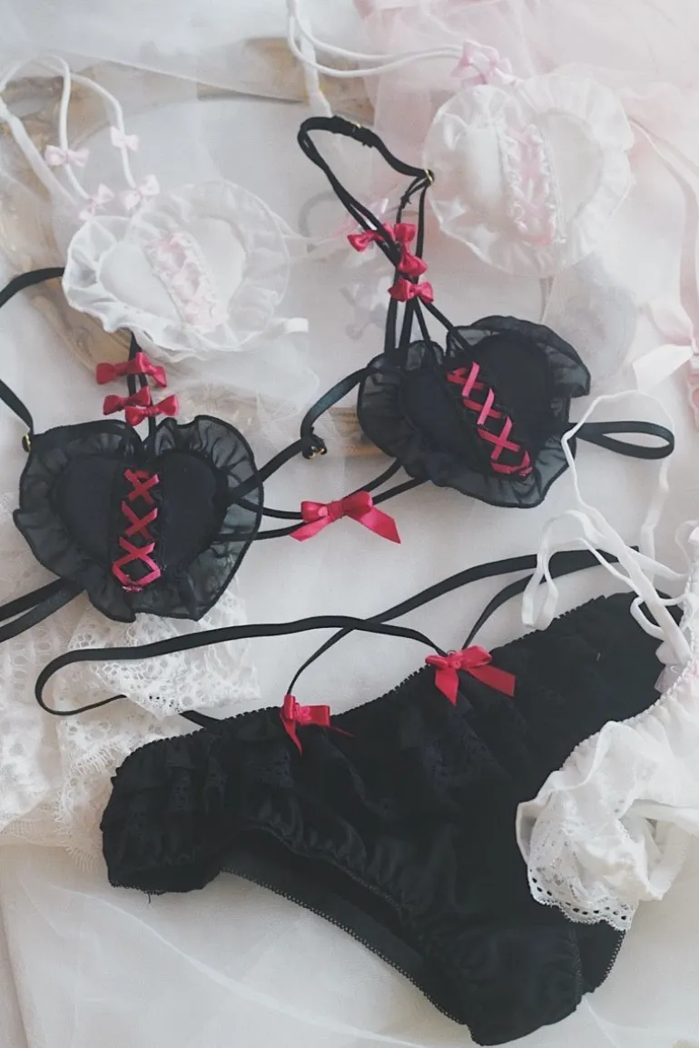 Corset Heart Lingerie Set