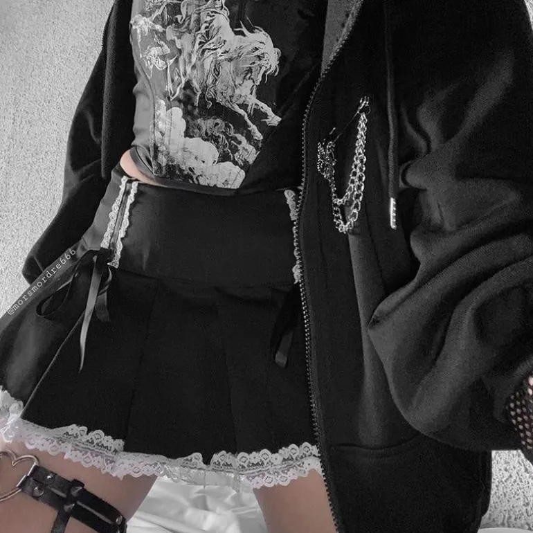 Corset Lace Mini Skirt