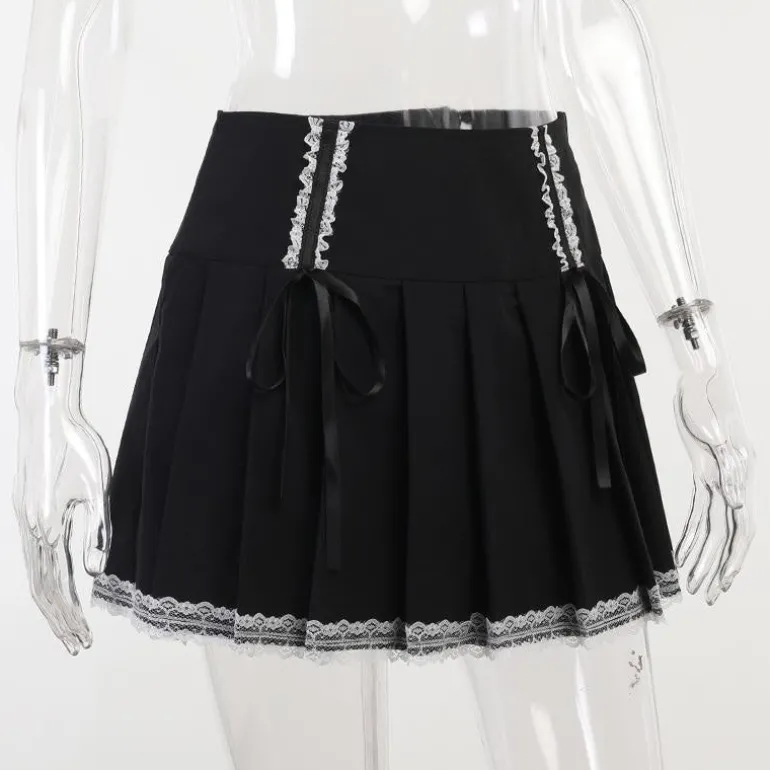 Corset Lace Mini Skirt