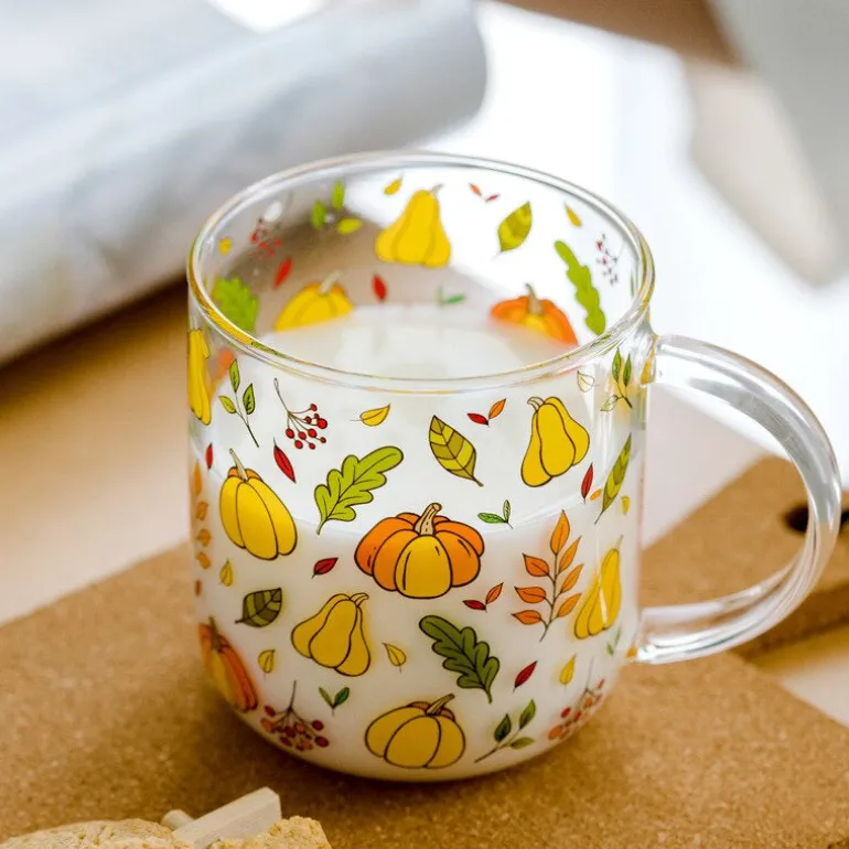 Cottagecore Mushroom Glass Mug