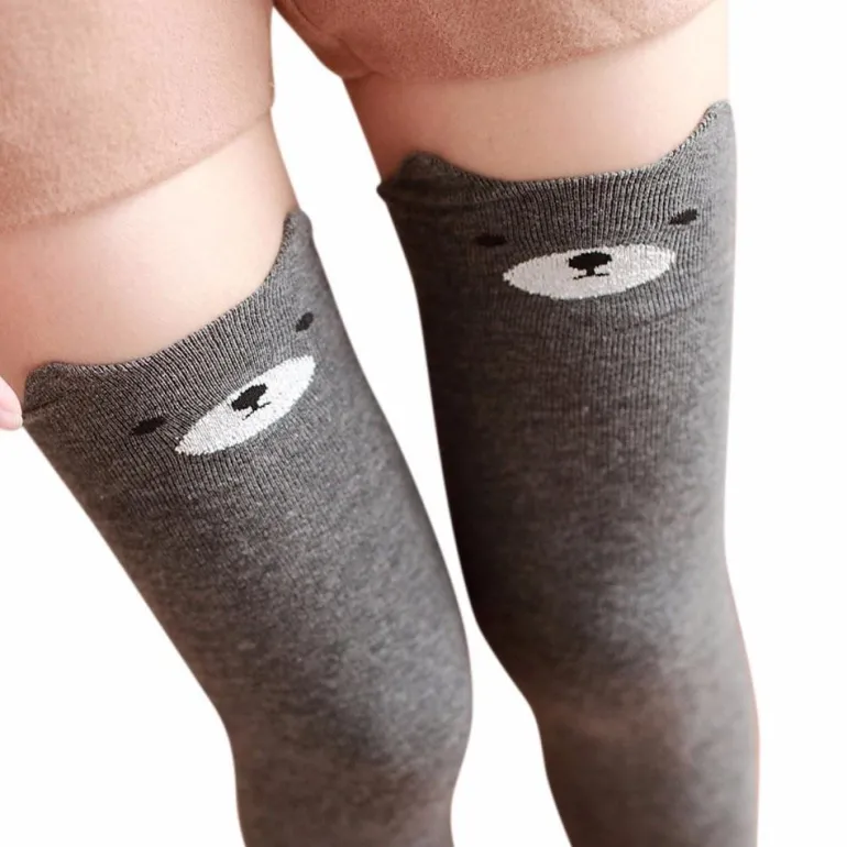 Cotton Animal Thigh Highs