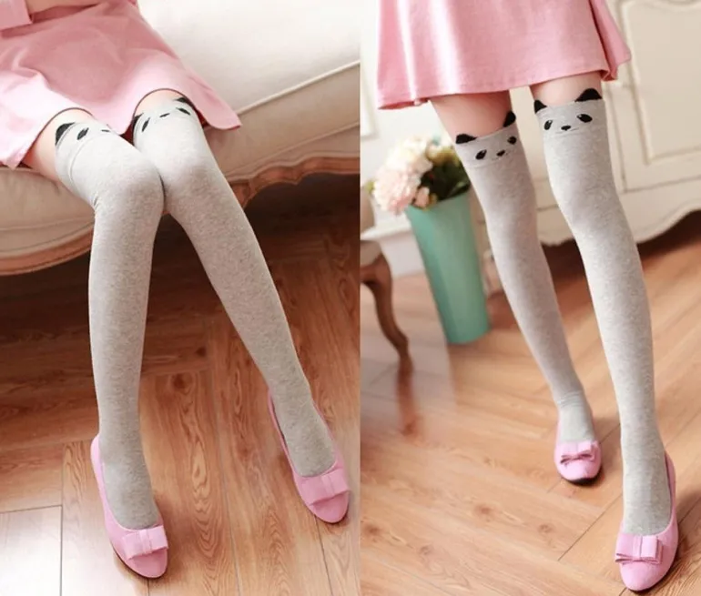 Cotton Animal Thigh Highs