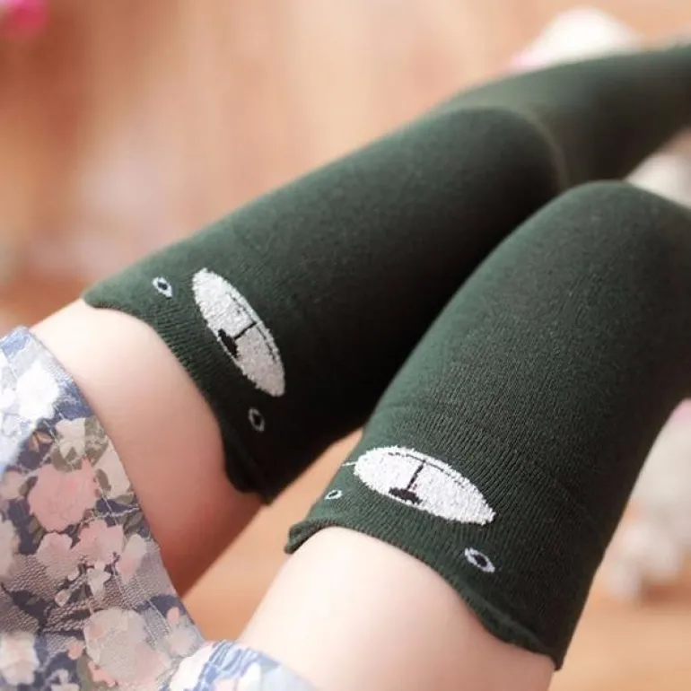 Cotton Animal Thigh Highs
