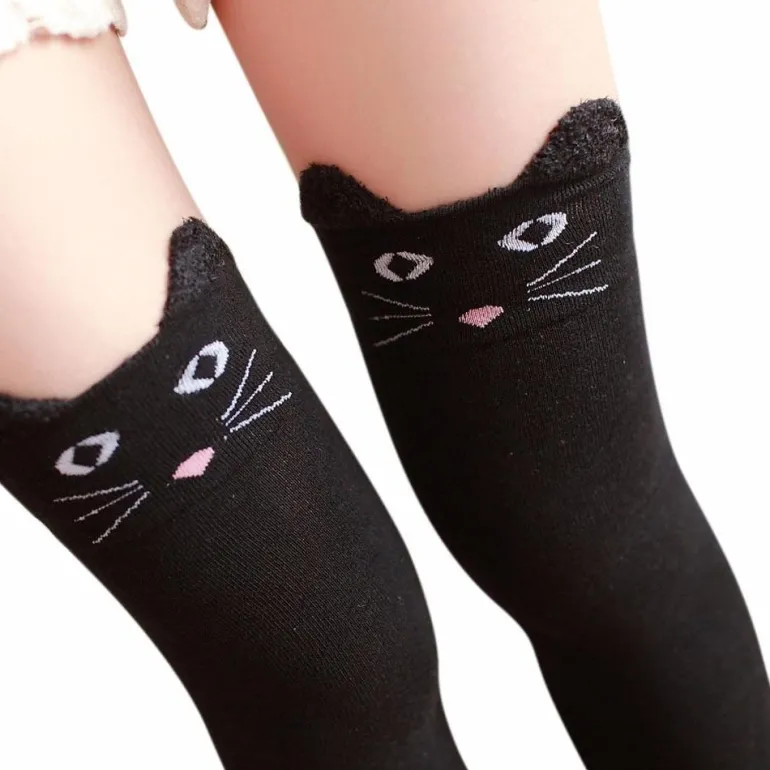 Cotton Animal Thigh Highs