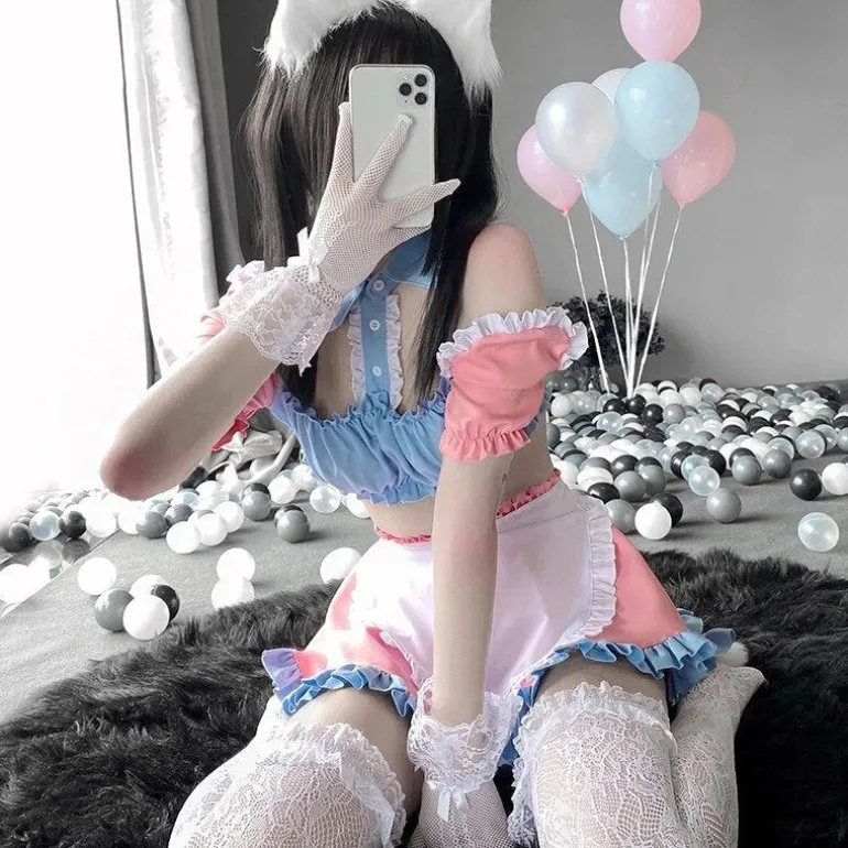 Cotton Candy Maid Cosplay Set