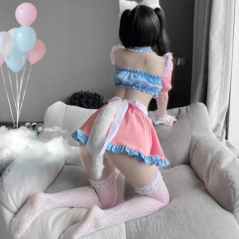 Cotton Candy Maid Cosplay Set