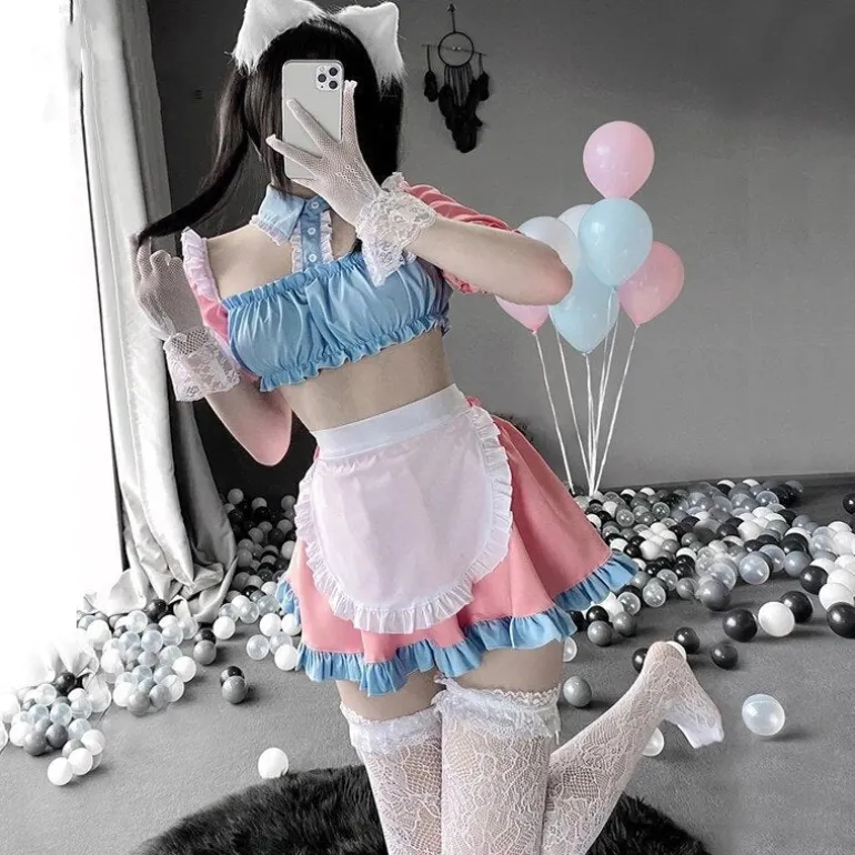 Cotton Candy Maid Cosplay Set