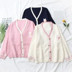 Cozy Carrot Bunny Cardigan