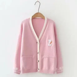 Cozy Carrot Bunny Cardigan
