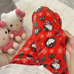 Cozy Holiday Kawaii Kitten Pajama Pants