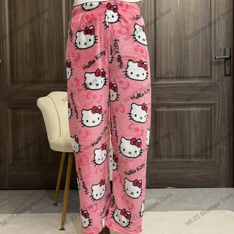 Cozy Holiday Kawaii Kitten Pajama Pants