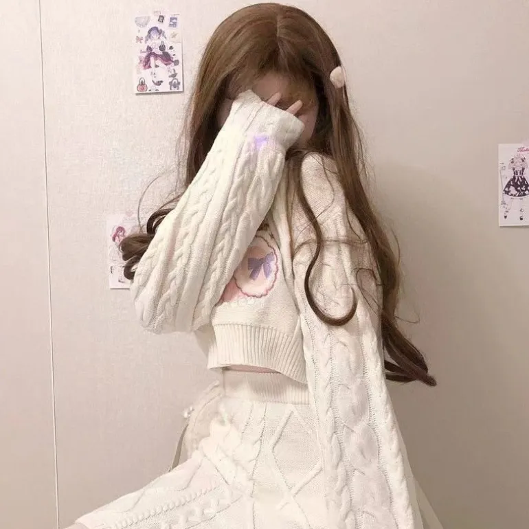 Cozy Knit Bunny Matching Set