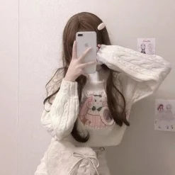 Cozy Knit Bunny Matching Set