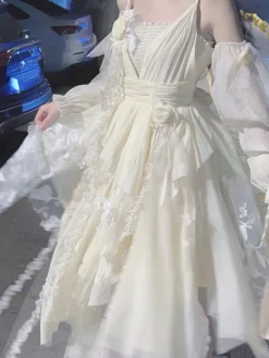 Creamy Butterfly Maiden Dress