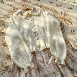 Creamy Heart Knit Cardigan