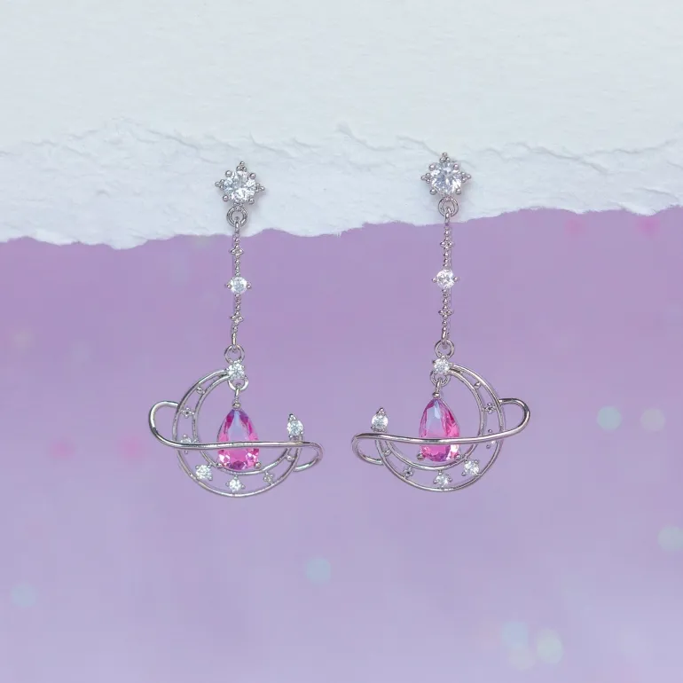 Crescent Moon Drop Earrings