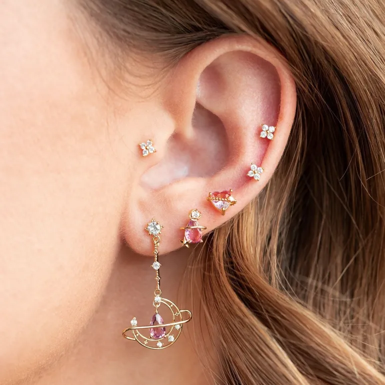 Crescent Moon Drop Earrings