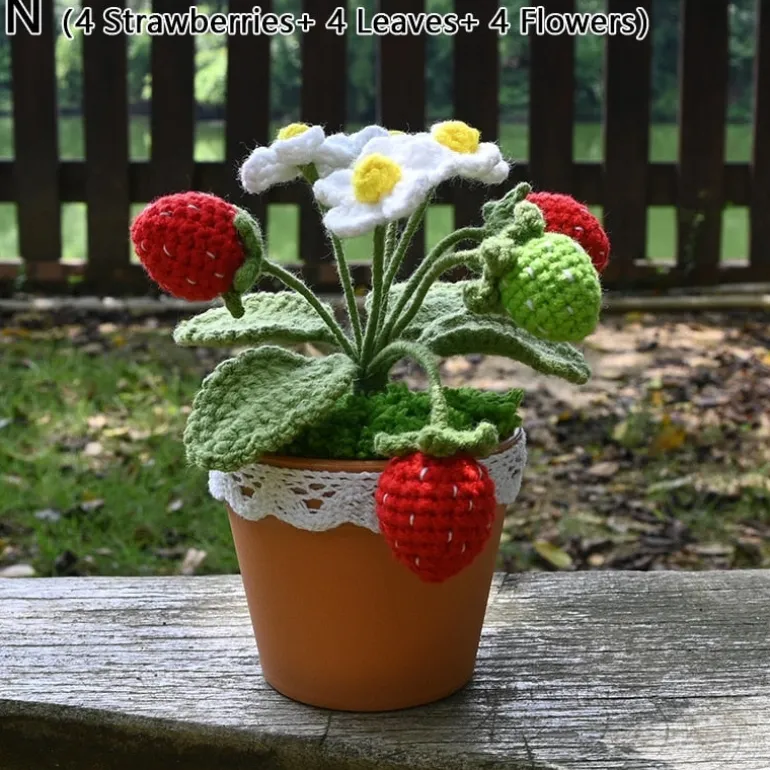 Crochet Strawberry Plants