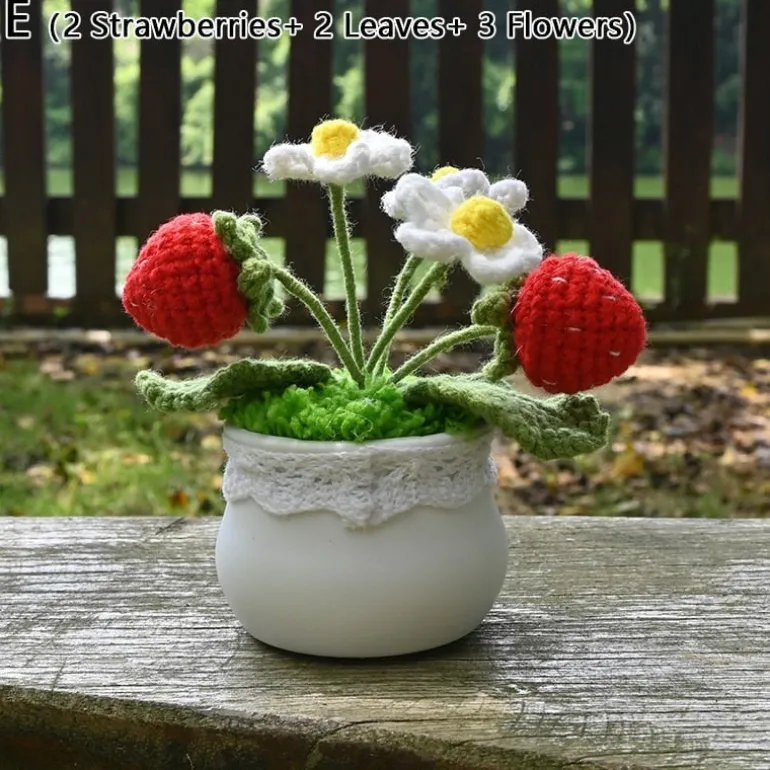 Crochet Strawberry Plants