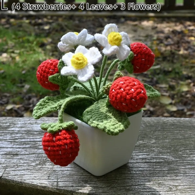 Crochet Strawberry Plants