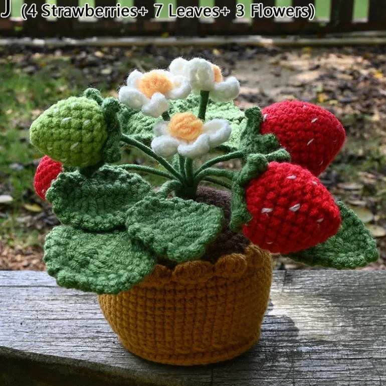 Crochet Strawberry Plants