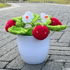 Crochet Strawberry Plants