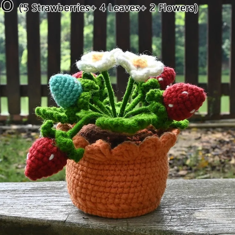 Crochet Strawberry Plants