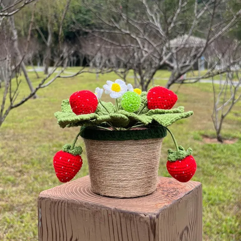 Crochet Strawberry Plants