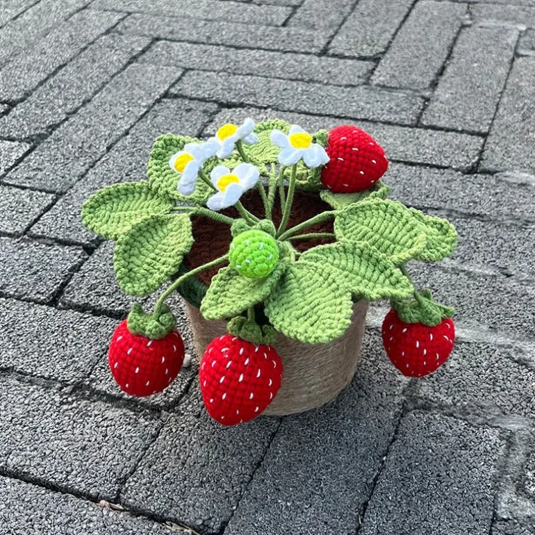 Crochet Strawberry Plants