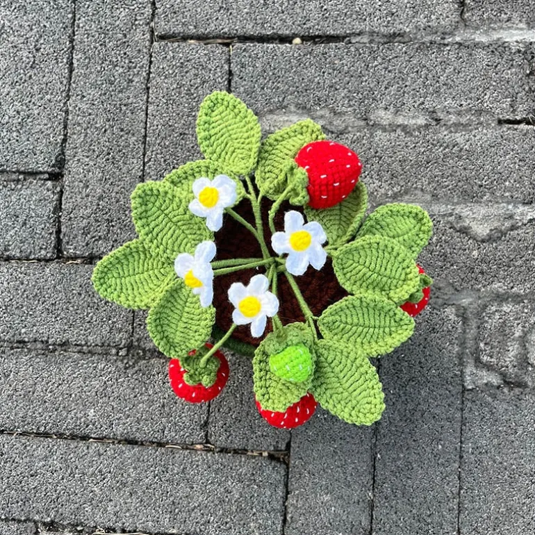 Crochet Strawberry Plants