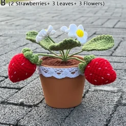 Crochet Strawberry Plants