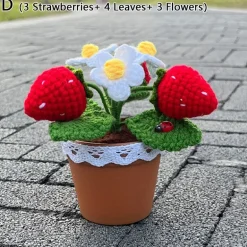 Crochet Strawberry Plants