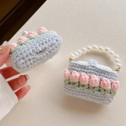 Crochet Tulip Airpods Case