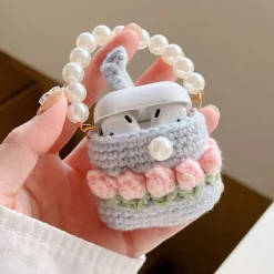 Crochet Tulip Airpods Case