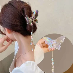 Crystal Butterfly Claw Hair Clip