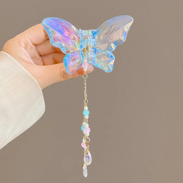 Crystal Butterfly Claw Hair Clip
