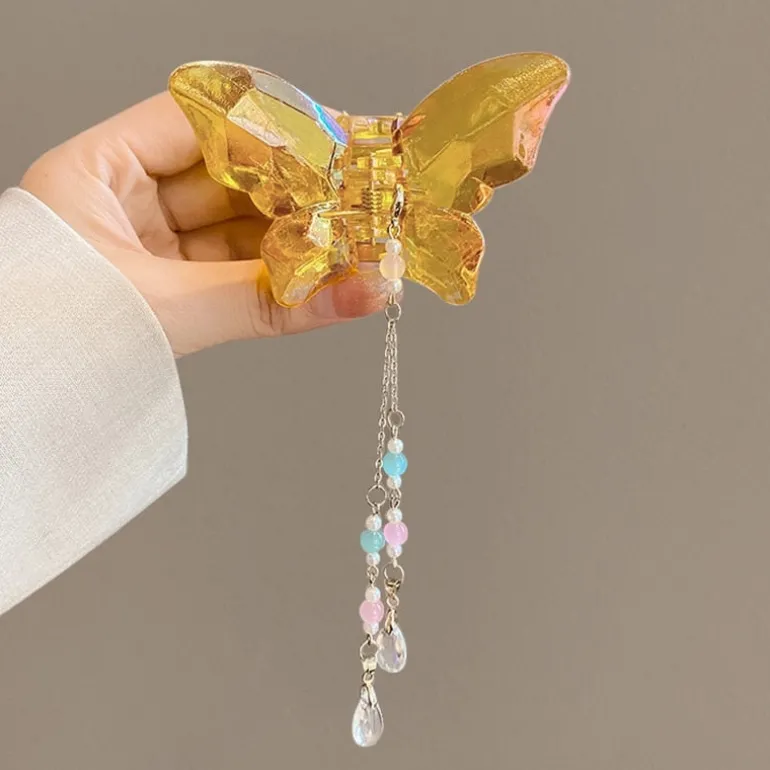 Crystal Butterfly Claw Hair Clip