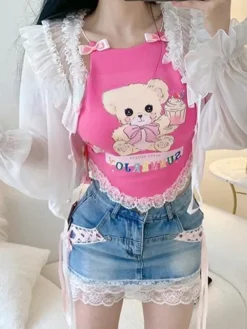 Cupcake Bear Crop Top