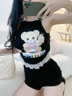 Cupcake Bear Crop Top
