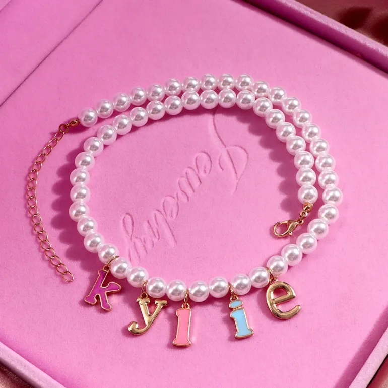 Custom Pearl Name Necklace