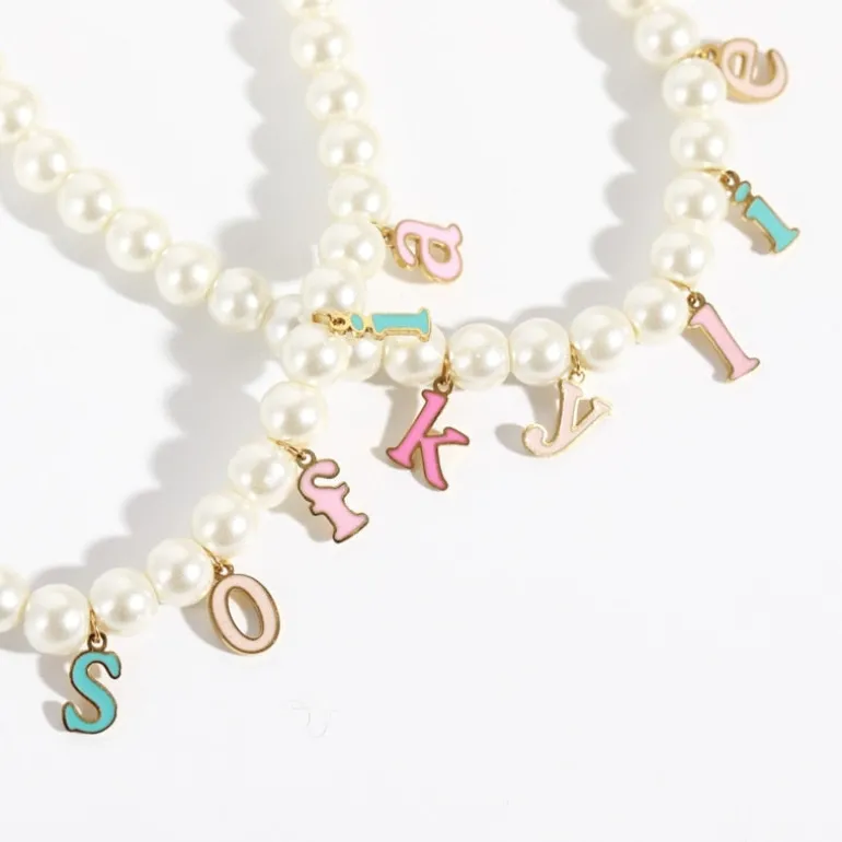 Custom Pearl Name Necklace