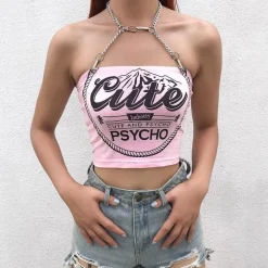 Cute & Psycho Halter Top
