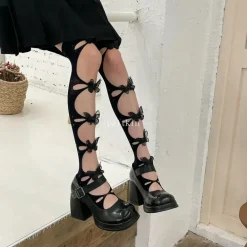3D Butterfly Cut-Out Stockings