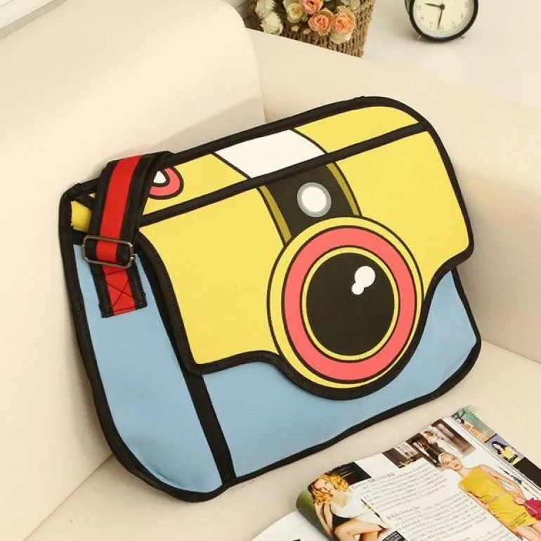 2D Cartoon Camera Bag