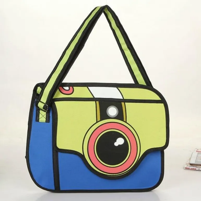 2D Cartoon Camera Bag