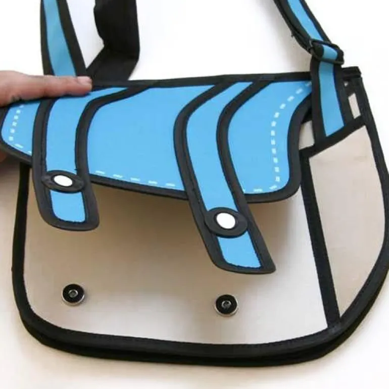 2D Cartoon Messenger Bag