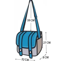 2D Cartoon Messenger Bag