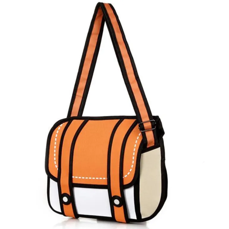 2D Cartoon Messenger Bag