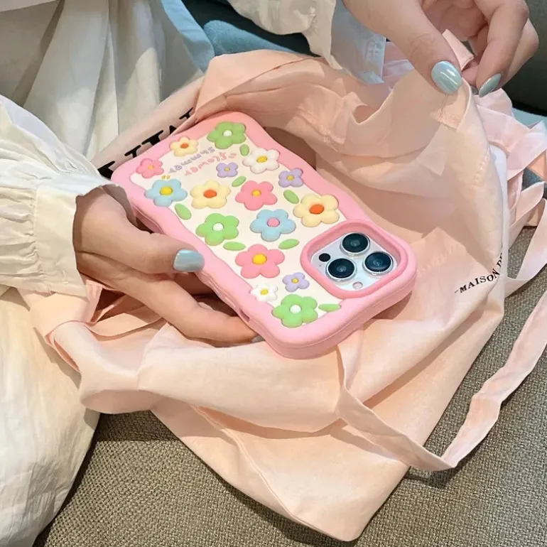 3D Daisy Flower iPhone Case